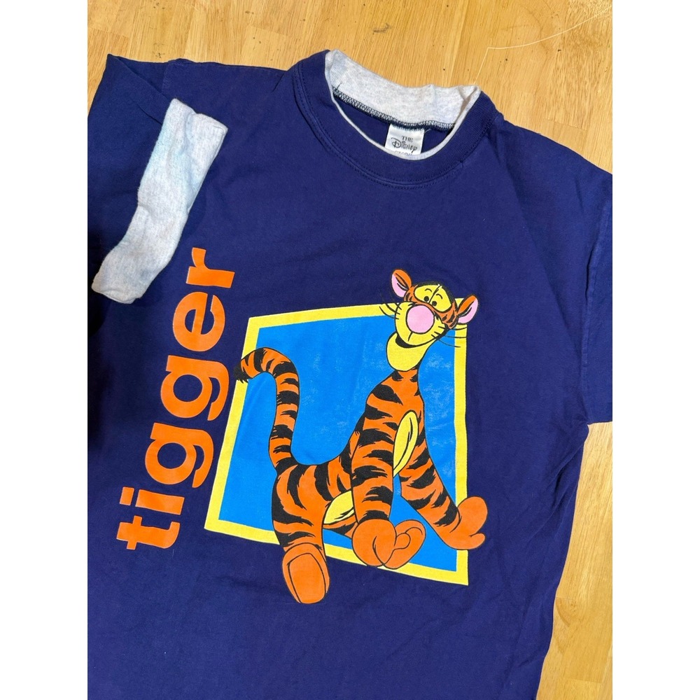Vintage 90s Disney Store Tigger Shirt Mens L Layered Sleeve USA Graphic Tee